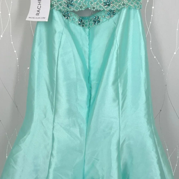 NWT Rachel Allan Mint Two Piece Formal Gown $398 - Picture 10 of 12